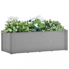 vidaXL szürke kerti magaságyás öntözőrendszerrel 100 x 43 x 33 cm kerti dekoráció