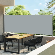 vidaXL szürke kihúzható oldalsó terasz-napellenző 600 x 160 cm kerti bútor