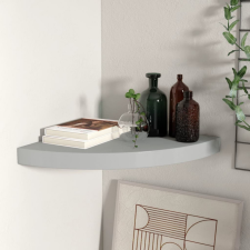 vidaXL Szürke MDF lebegő sarokpolc 35 x 35 x 3,8 cm bútor