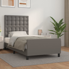 vidaXL szürke műbőr ágykeret fejtámlával 100 x 200 cm ágy és ágykellék