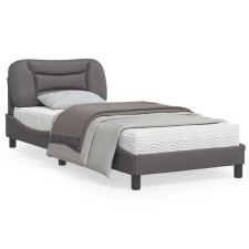 vidaXL szürke műbőr ágykeret LED-világítással 90x190 cm ágy és ágykellék