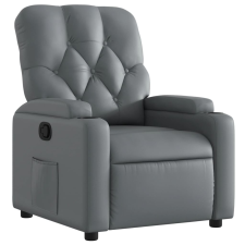 vidaXL szürke műbőr dönthető fotel (372506) bútor