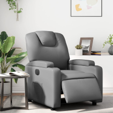 vidaXL szürke műbőr elektromos dönthető fotel bútor