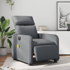 vidaXL szürke műbőr elektromos dönthető masszázsfotel masszázsfotel