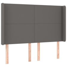 vidaXL szürke műbőr fejtámla szárnyakkal 147x16x118/128 cm (3119394) ágy és ágykellék