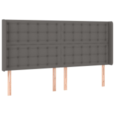 vidaXL szürke műbőr fejtámla szárnyakkal 183x16x118/128 cm (3119686) ágy és ágykellék
