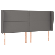 vidaXL szürke műbőr fejtámla szárnyakkal 203x23x118/128 cm (3117928) ágy és ágykellék