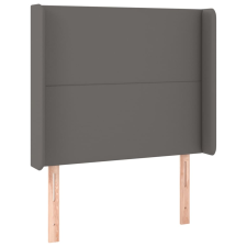 vidaXL szürke műbőr fejtámla szárnyakkal 93x16x118/128 cm (3119382) ágy és ágykellék