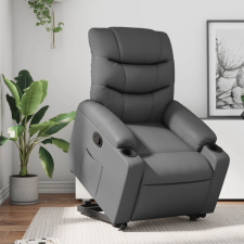vidaXL szürke műbőr felállást segítő dönthető fotel bútor
