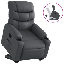 vidaXL szürke műbőr felállást segítő dönthető fotel (3206602) bútor