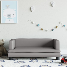 vidaXL szürke műbőr gyerekkanapé 80 x 45 x 30 cm gyermekbútor