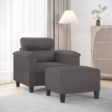 vidaXL szürke műbőr kanapéfotel lábtartóval 60 cm bútor