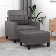 vidaXL szürke műbőr kanapéfotel lábtartóval 60 cm bútor