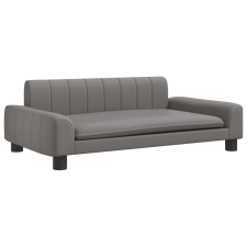 vidaXL szürke műbőr kutyaágy 90 x 53 x 30 cm (171855) szállítóbox, fekhely kutyáknak
