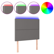 vidaXL szürke műbőr LED-es fejtámla 100x5x118/128 cm (3122372) ágy és ágykellék