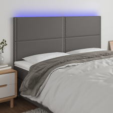 vidaXL szürke műbőr LED-es fejtámla 200x5x118/128 cm ágy és ágykellék