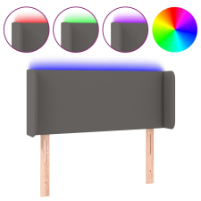 vidaXL szürke műbőr LED-es fejtámla 83x16x78/88 cm (3123032) ágy és ágykellék