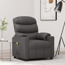vidaXL Szürke műbőr masszázsfotel masszázsfotel