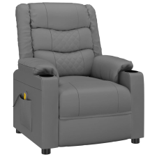 vidaXL szürke műbőr masszázsfotel (348052) masszázsfotel