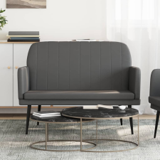 vidaXL Szürke műbőr pad 107 x 80 x 81 cm bútor