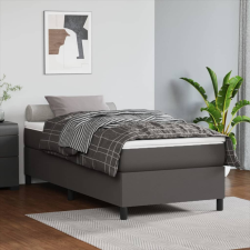 vidaXL szürke műbőr rugós ágy matraccal 100 x 200 cm ágy és ágykellék