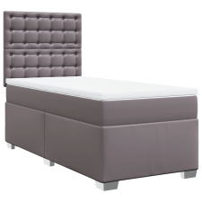 vidaXL szürke műbőr rugós ágy matraccal 100 x 200 cm (3290710) ágy és ágykellék