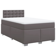 vidaXL szürke műbőr rugós ágy matraccal 120 x 200 cm (3286118) ágy és ágykellék