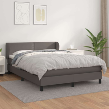 vidaXL szürke műbőr rugós ágy matraccal 140 x 200 cm ágy és ágykellék