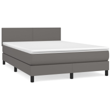 vidaXL szürke műbőr rugós ágy matraccal 140 x 200 cm (3141009) ágy és ágykellék