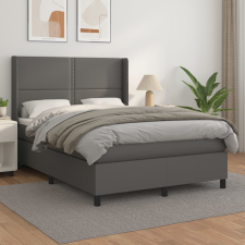 vidaXL szürke műbőr rugós ágy matraccal 140x190 cm ágy és ágykellék