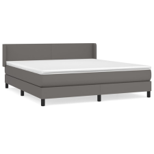 vidaXL szürke műbőr rugós ágy matraccal 160 x 200 cm (3130671) ágy és ágykellék