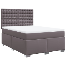 vidaXL szürke műbőr rugós ágy matraccal 160 x 200 cm (3290730) ágy és ágykellék