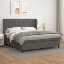 vidaXL szürke műbőr rugós ágy matraccal 180 x 200 cm ágy és ágykellék