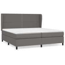 vidaXL szürke műbőr rugós ágy matraccal 200 x 200 cm ágy és ágykellék