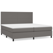 vidaXL szürke műbőr rugós ágy matraccal 200 x 200 cm (3142747) ágy és ágykellék