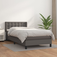 vidaXL szürke műbőr rugós ágy matraccal 80 x 200 cm ágy és ágykellék