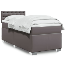 vidaXL szürke műbőr rugós ágy matraccal 90 x 200 cm ágy és ágykellék