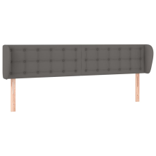 vidaXL szürke műbőr szárnyas fejtámla 203x23x78/88 cm (3117256) ágy és ágykellék