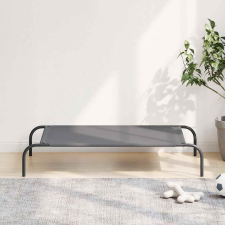 vidaXL szürke oxford szövet és acél emelt kutyafekhely 110x65x20 cm szállítóbox, fekhely kutyáknak