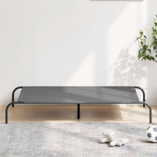 vidaXL szürke oxford szövet és acél emelt kutyafekhely 130x80x20 cm szállítóbox, fekhely kutyáknak
