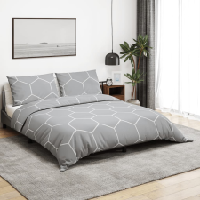 vidaXL szürke pamut ágyneműhuzat-garnitúra 140 x 200 cm lakástextília