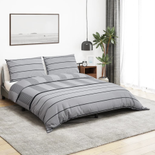vidaXL szürke pamut ágyneműhuzat-garnitúra 140 x 200 cm lakástextília