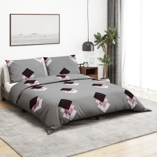 vidaXL szürke pamut ágyneműhuzat-garnitúra 200 x 220 cm lakástextília