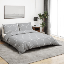 vidaXL szürke pamut ágyneműhuzat-garnitúra 200 x 220 cm lakástextília