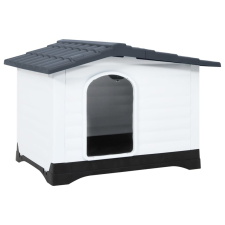 vidaXL szürke polipropilén kutyaház 90,5x68x66 cm szállítóbox, fekhely kutyáknak