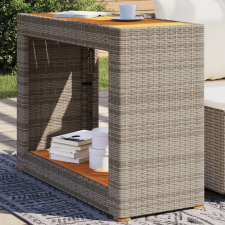 vidaXL szürke polyrattan falapos kerti asztal 100x40x75 cm kerti bútor