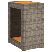 vidaXL szürke polyrattan falapos kerti kisasztal 60x40x75 cm (366304) kerti bútor