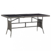 vidaXL Szürke polyrattan kerti asztal 170 x 80 x 74 cm