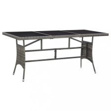 vidaXL Szürke polyrattan kerti asztal 170 x 80 x 74 cm kerti bútor
