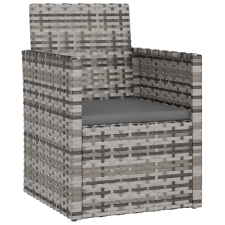 vidaXL szürke polyrattan kerti fotel párnával (362321) kerti bútor